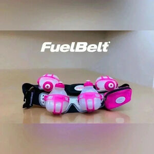 NWOT, Fuel Belt, 4 Water Bottle Runner’s Belt, Size XL, Black & Pink 🏃‍♀️